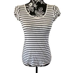 Striped Casual T Shirt School Preppy Semi Opaque Everyday Classic Workwear Work